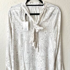 NEW! A New Day Boho Top Cream Paisley Size Medium